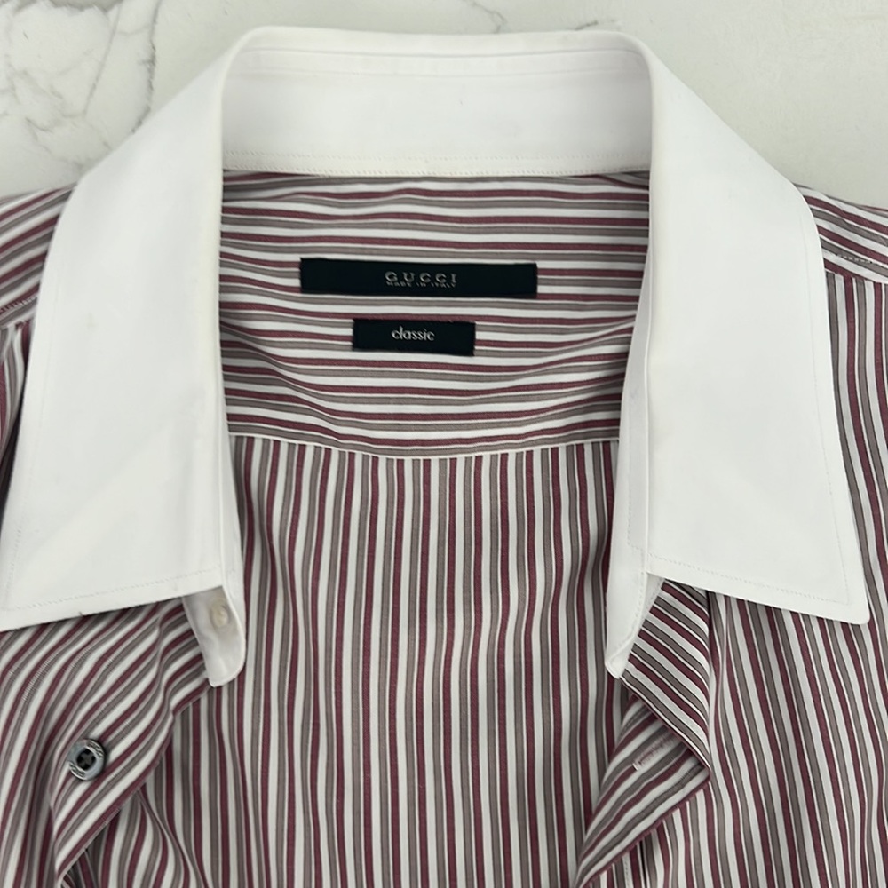 Striped Gucci men’s dress shirt